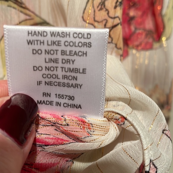 Rose + Olive sheer blouse size M - Picture 8 of 8